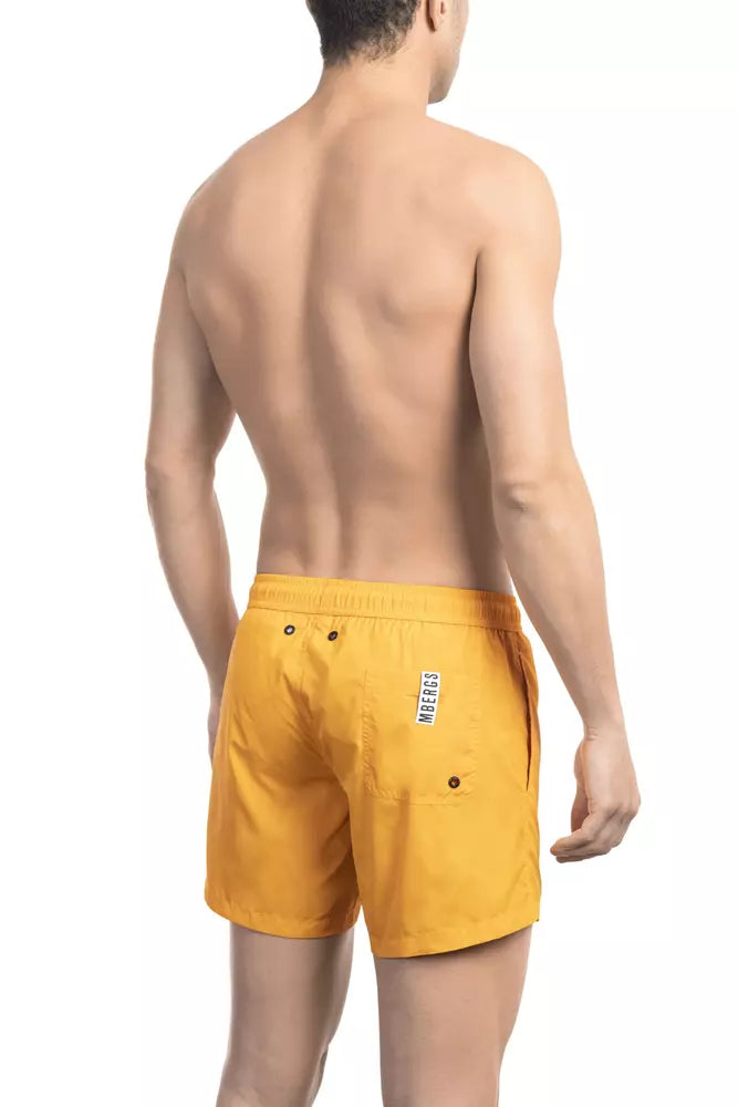 Bikkembergs Orange Polyamide Men's Swim Shorts