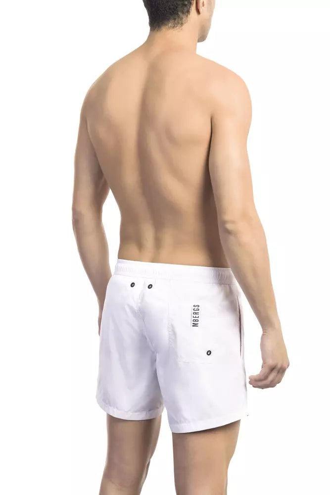 Bikkembergs White Polyamide Men's Swim Shorts