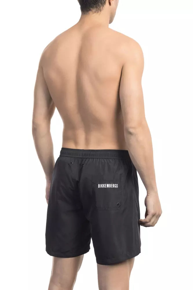 Bikkembergs Black Polyester Men's Swim Shorts