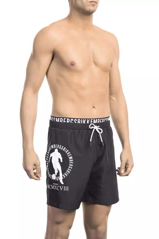 Bikkembergs Black Polyester Men's Swim Shorts