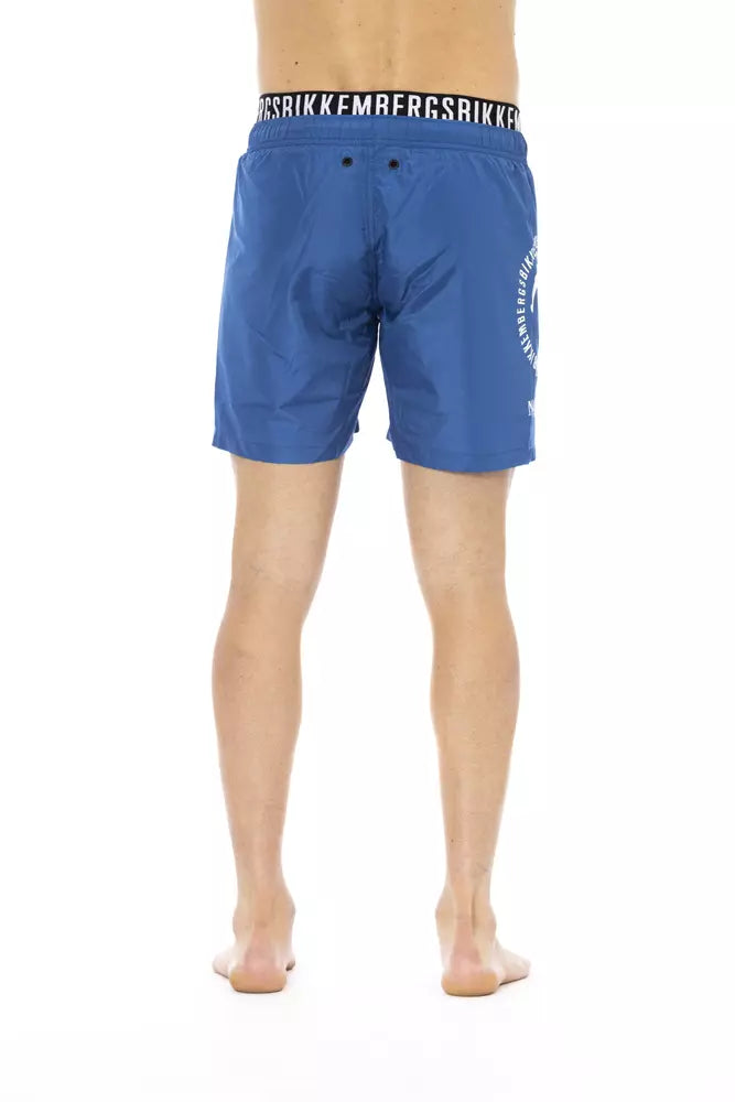 Bikkembergs Blue Polyester Men's Swim Shorts