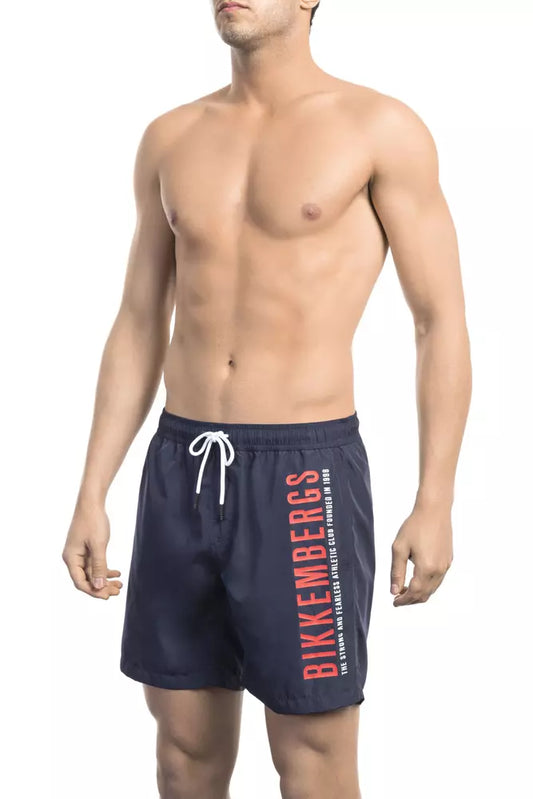 Bikkembergs Blue Polyester Men's Swim Shorts