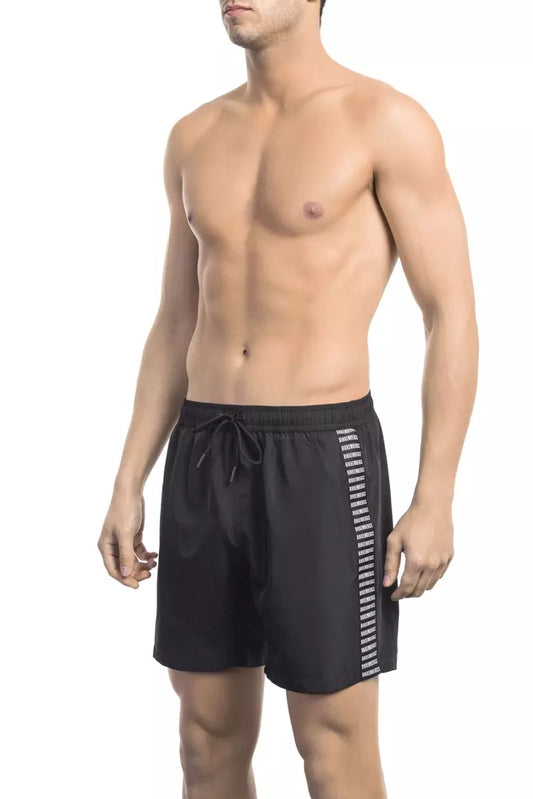 Bikkembergs Black Polyester Men's Swim Shorts