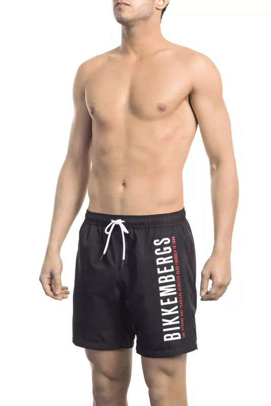 Bikkembergs Black Polyester Men's Swim Shorts