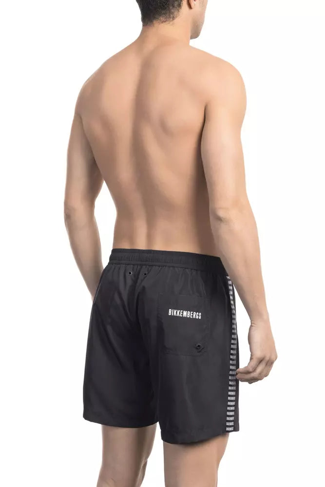 Bikkembergs Black Polyester Men's Swim Shorts