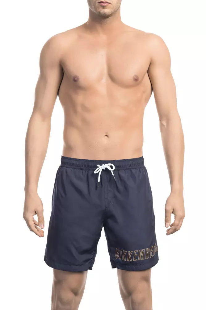 Bikkembergs Blue Polyester Men's Swimwear