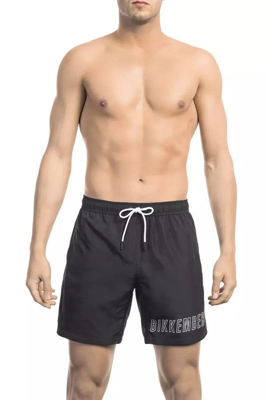 Bikkembergs Black Polyester Men's Swim Shorts