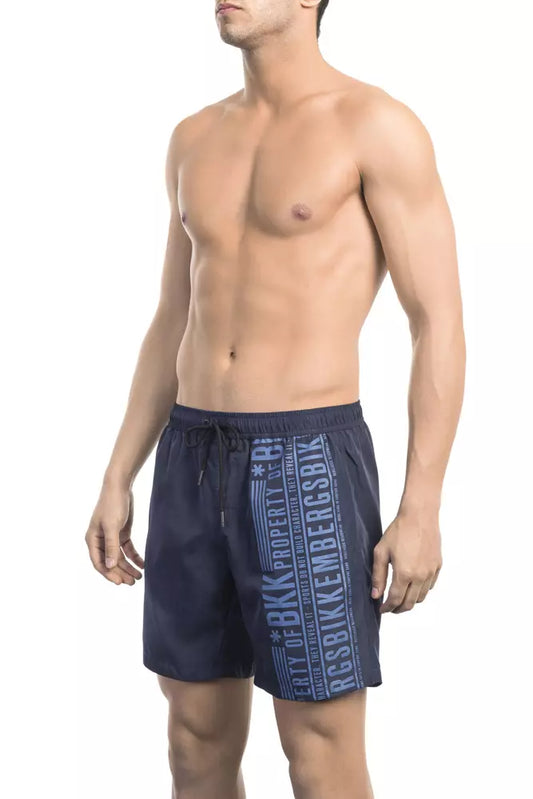 Bikkembergs Blue Polyester Men's Swim Shorts