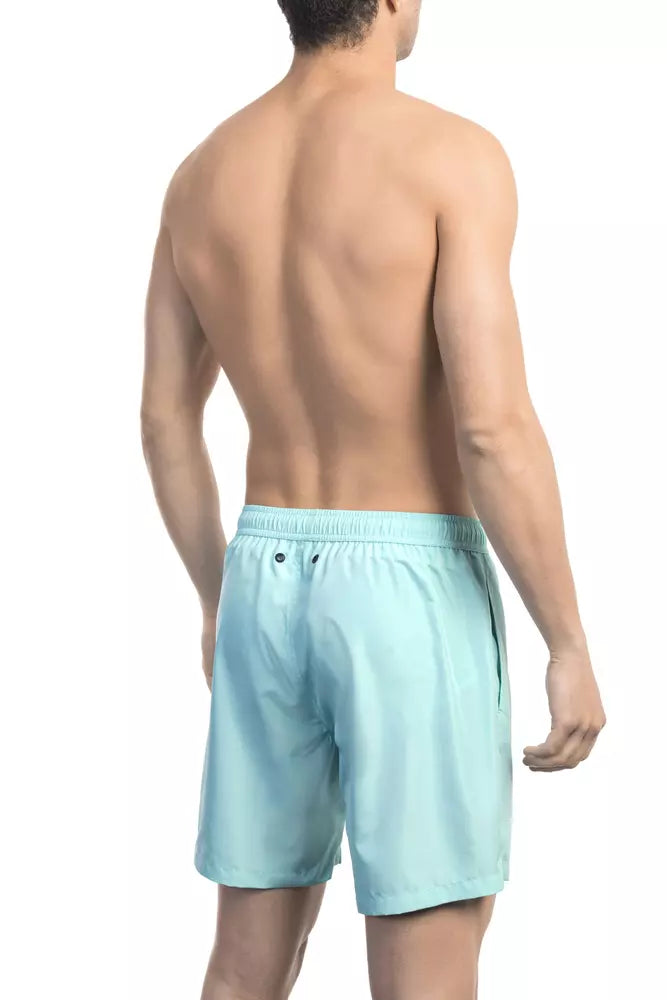 Bikkembergs Light Blue Polyester Men's Swim Shorts