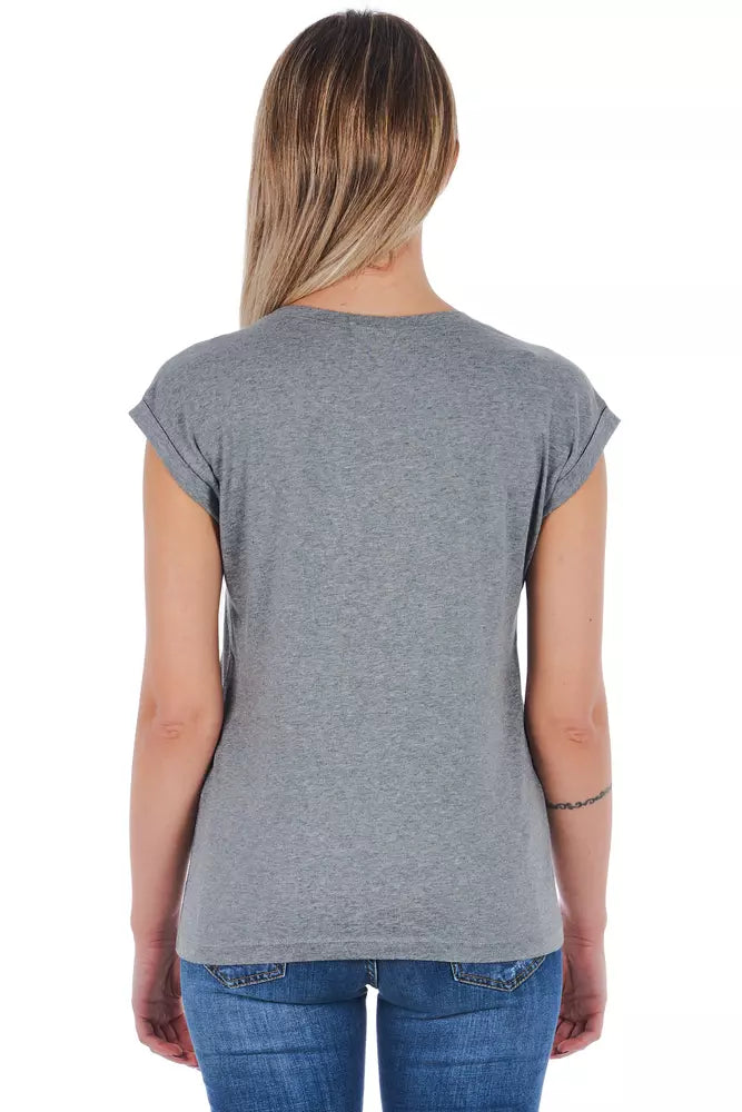 Frankie Morello Women's Grey Cotton T-Shirt