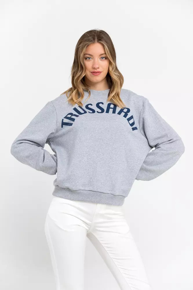 Trussardi Grey Cotton Sweater for Women