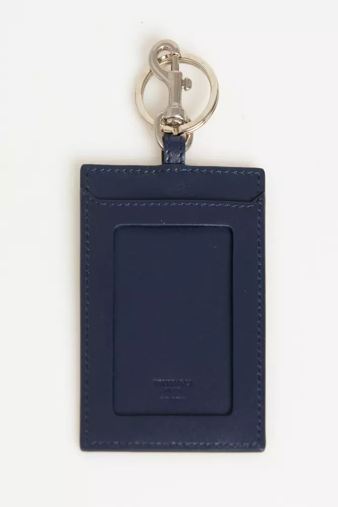 Trussardi Blue Leather Men's Keychain