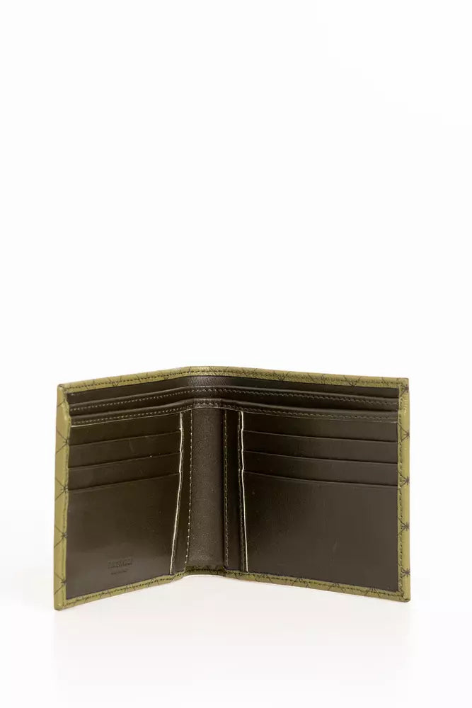 Trussardi Green Leather Wallet for Men