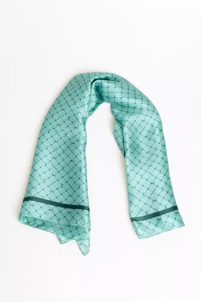 Trussardi Light Blue Silk Scarf for Women