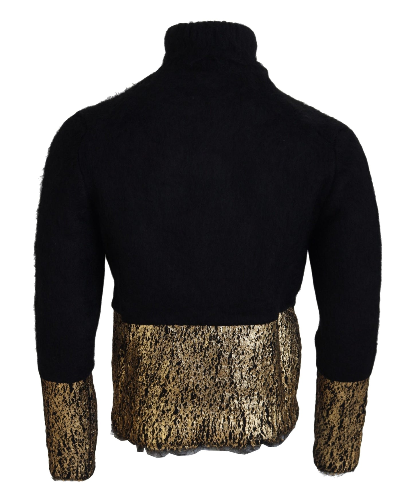 Dolce &amp; Gabbana Stunning black and gold crew neck sweater