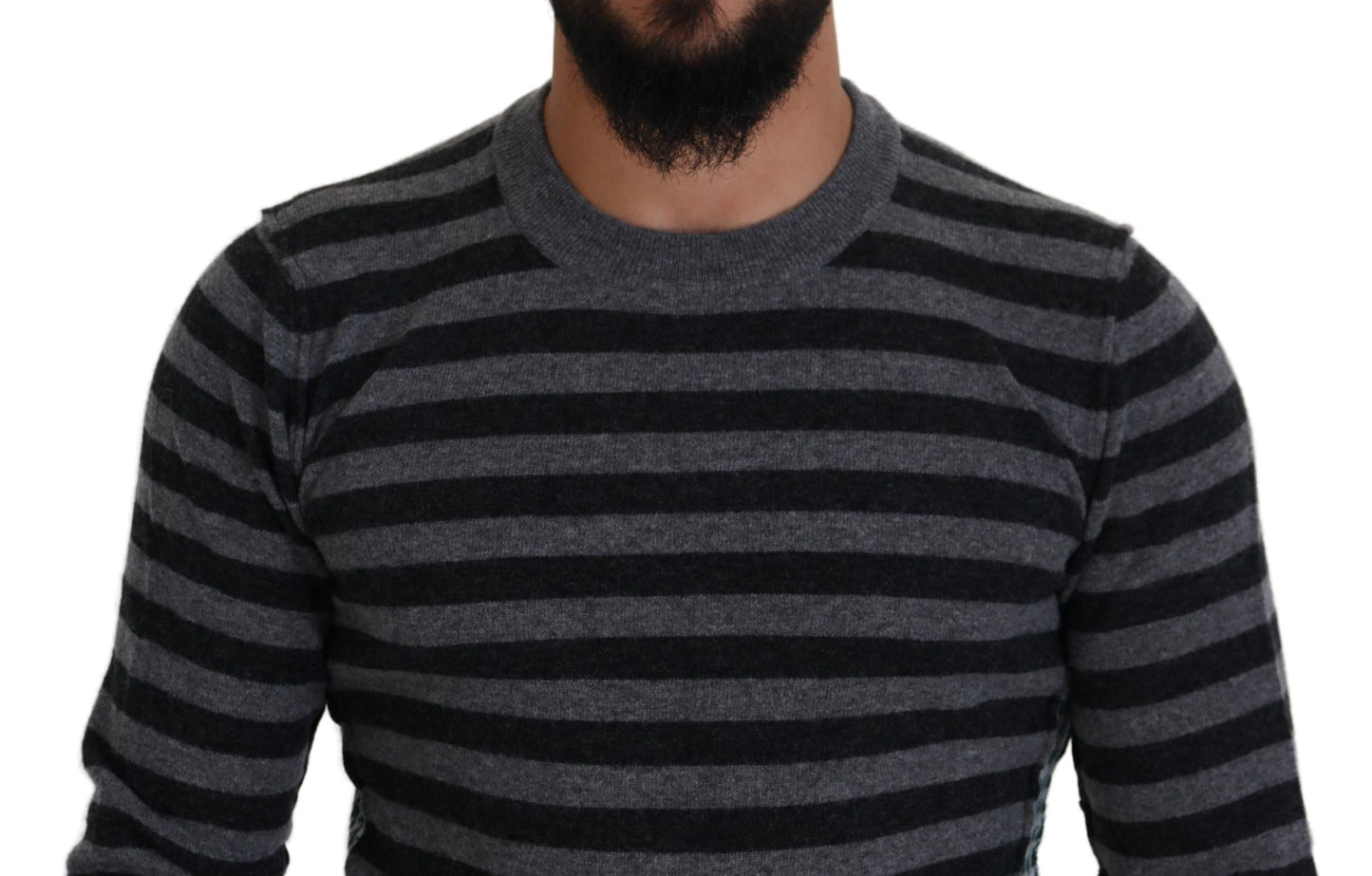 Dolce &amp; Gabbana Elegant striped wool round neck sweater