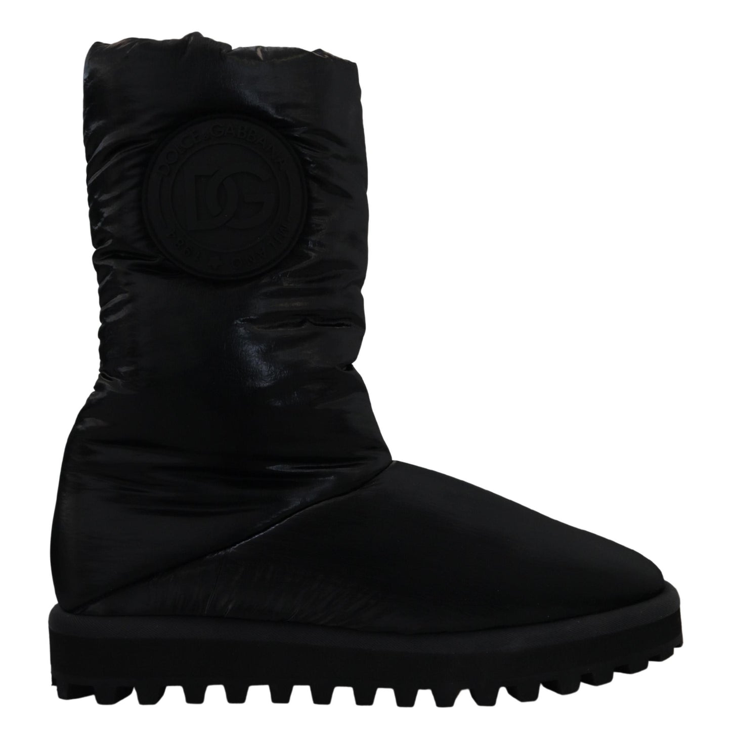 Dolce &amp; Gabbana Elegant mid-calf boots in black polyester