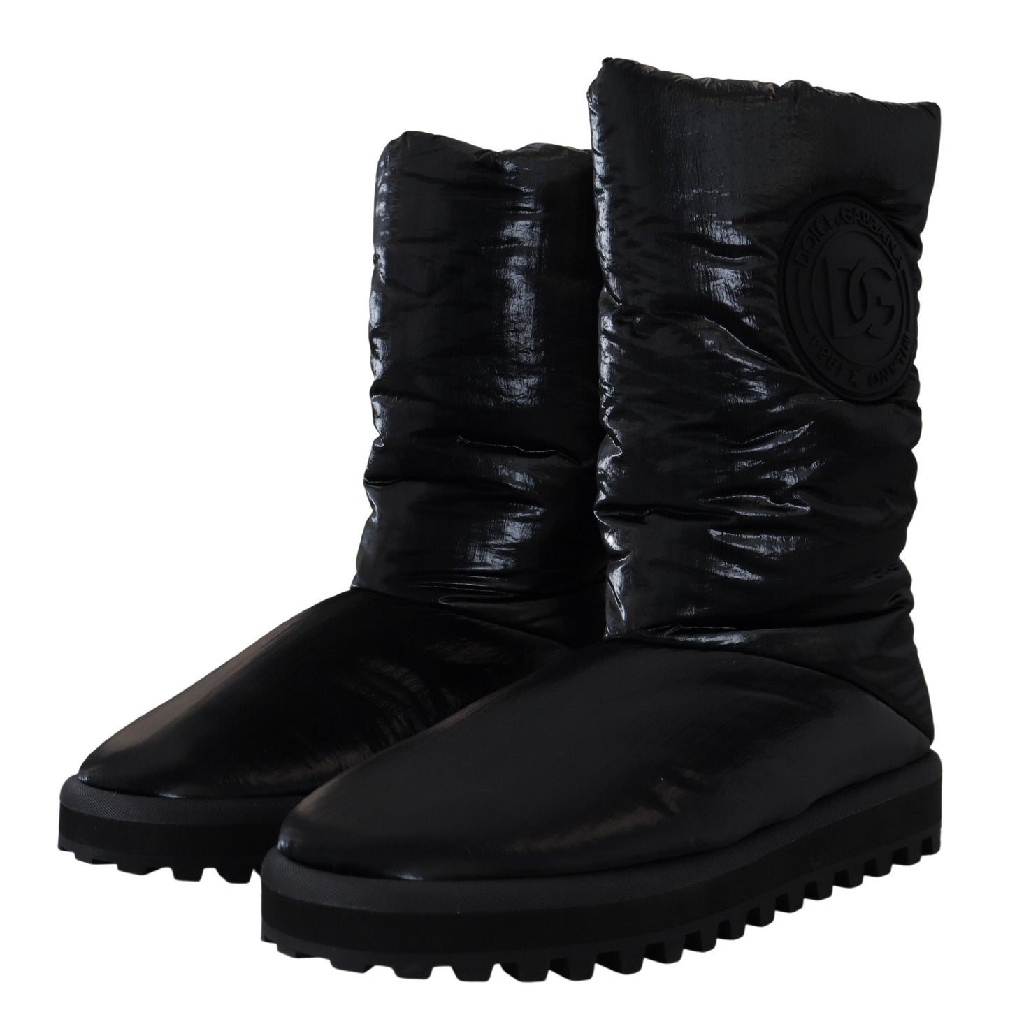 Dolce &amp; Gabbana Elegant mid-calf boots in black polyester