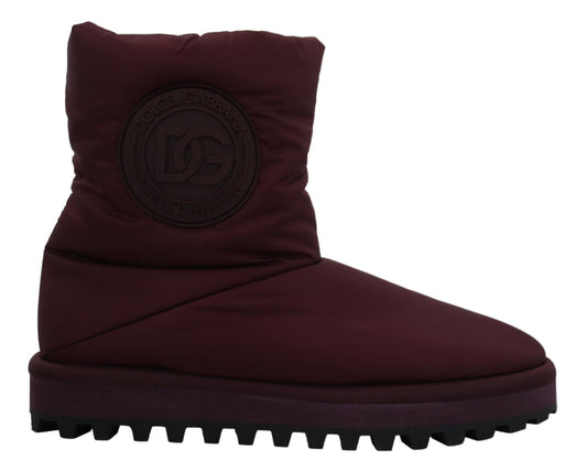 Dolce &amp; Gabbana Elegant burgundy mid-calf boots