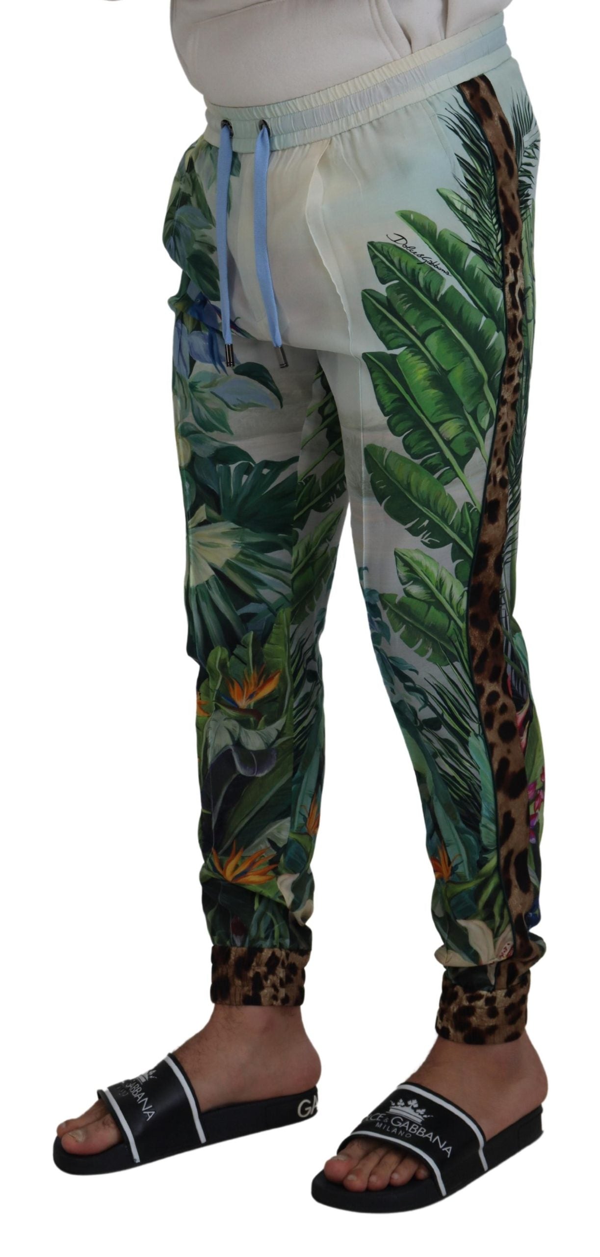 Dolce & Gabbana Multicolor Statement-Hose aus Seide