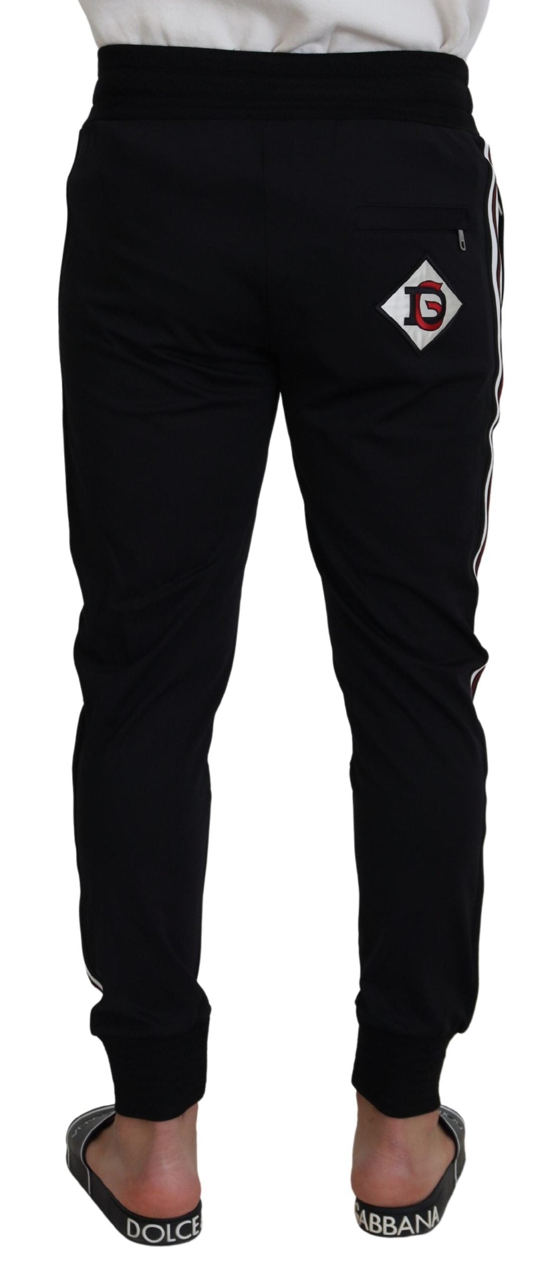 Dolce & Gabbana Schicke schwarze Designer-Hose aus Baumwolle