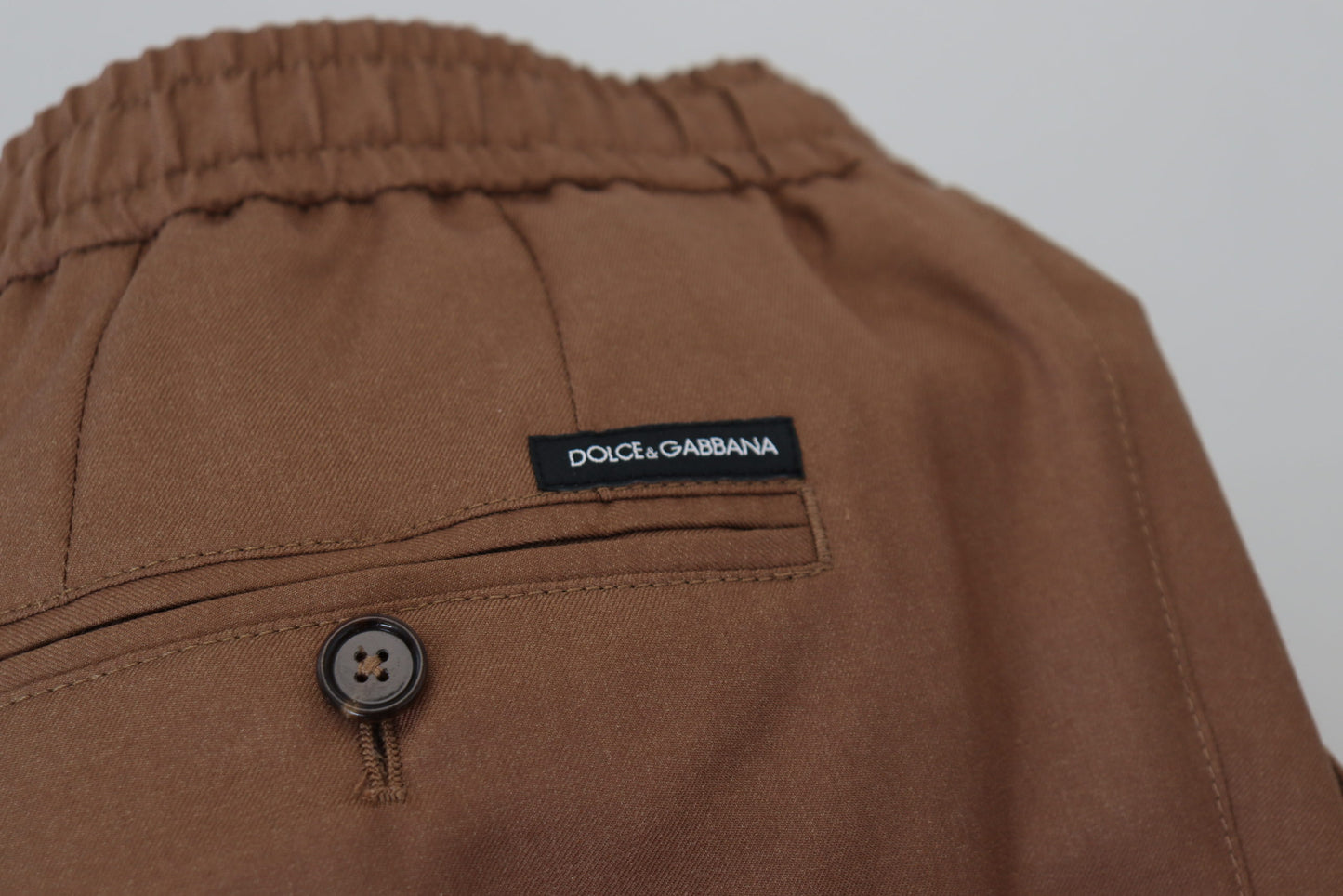 Dolce & Gabbana Schicke braune Kaschmir-Seiden-Jogger-Hose