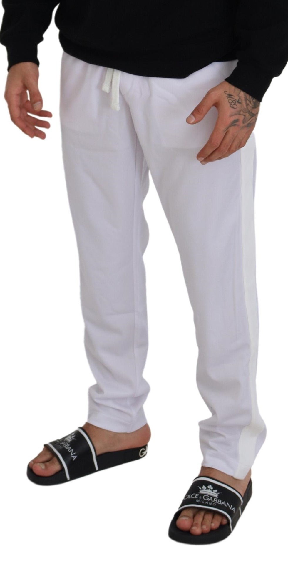 Dolce &amp; Gabbana Elegant white sweatpants for sophisticated comfort