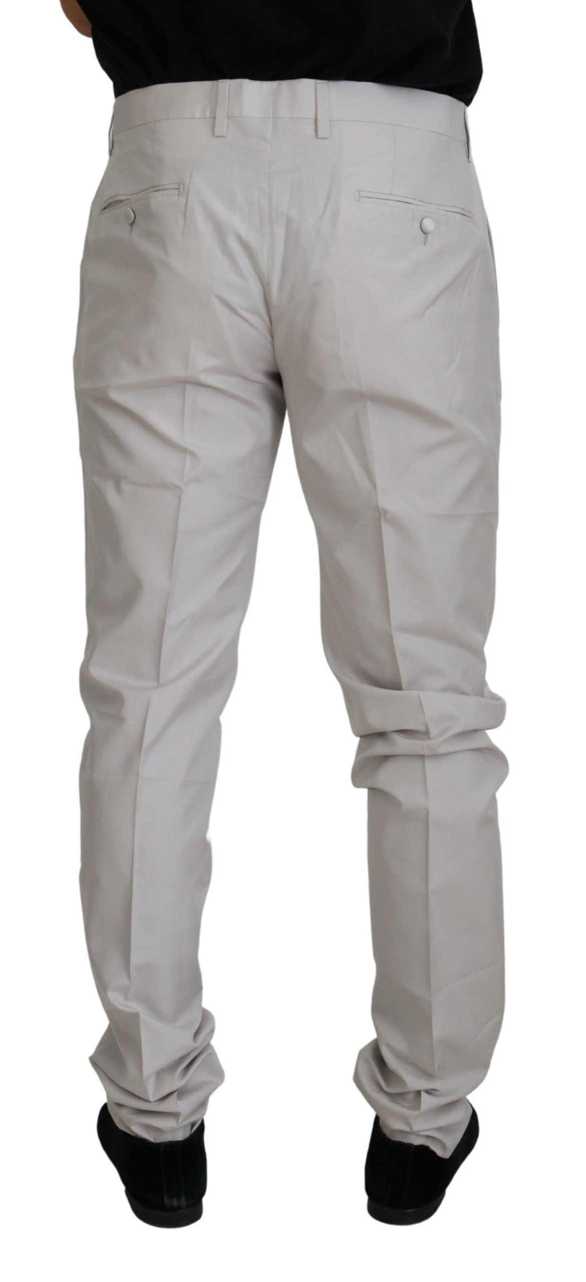 Dolce &amp; Gabbana Elegant off-white silk blend trousers