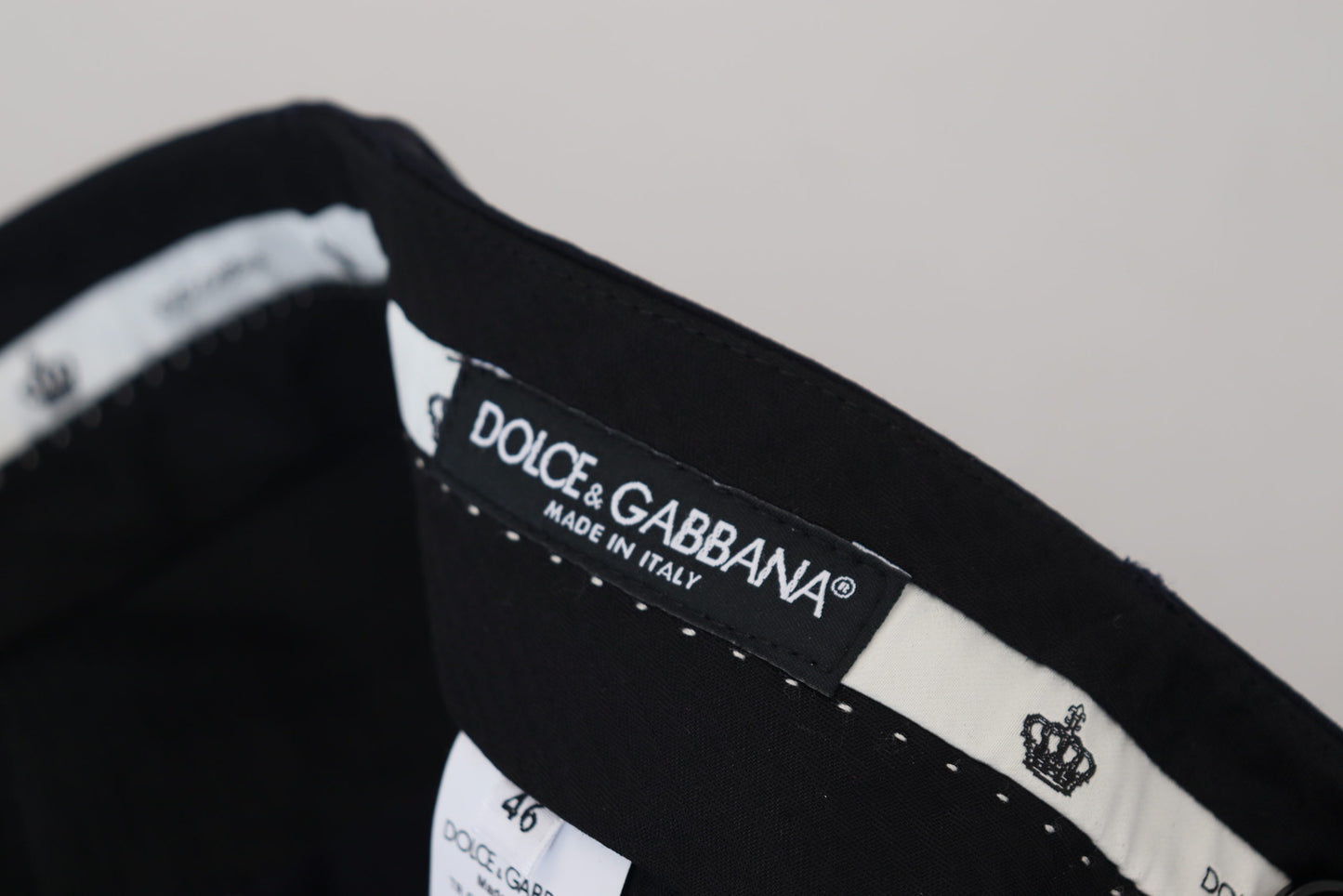 Dolce &amp; Gabbana Elegant black wool blend trousers