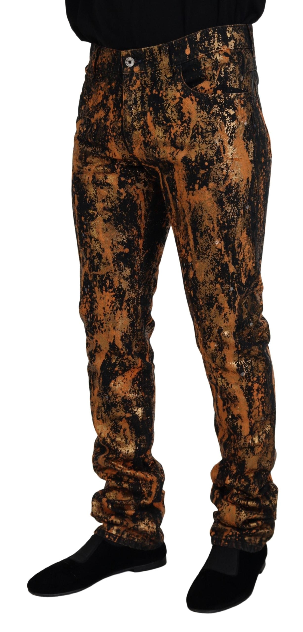 Dolce & Gabbana Golden Ash Baumwoll-Denim-Hose