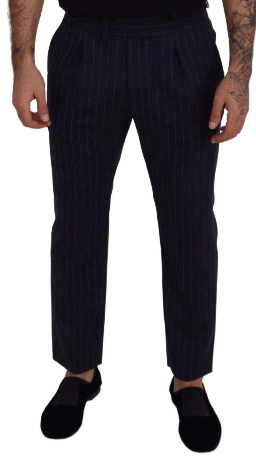 Dolce &amp; Gabbana Elegant striped trousers made of virgin wool