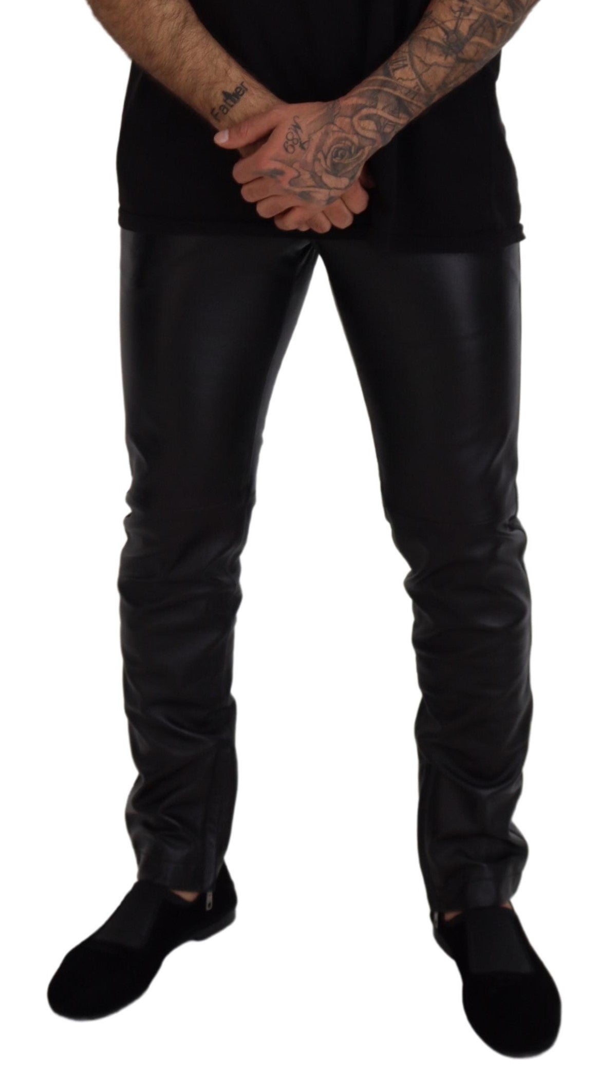 Dolce &amp; Gabbana Elegant Black Agnello Pants for Men