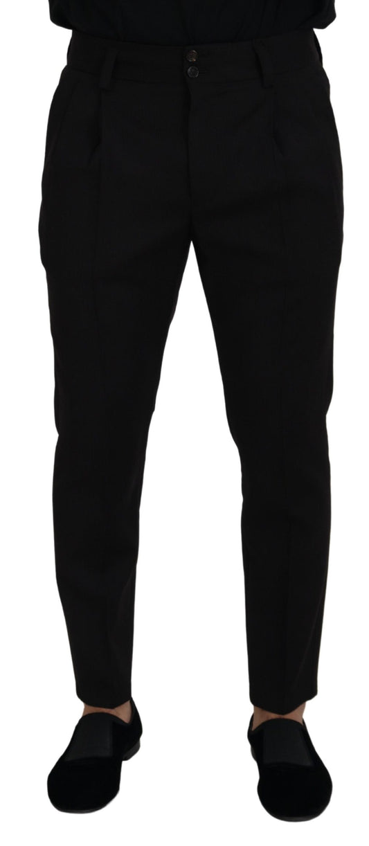 Dolce &amp; Gabbana Elegant Black Wool Pants