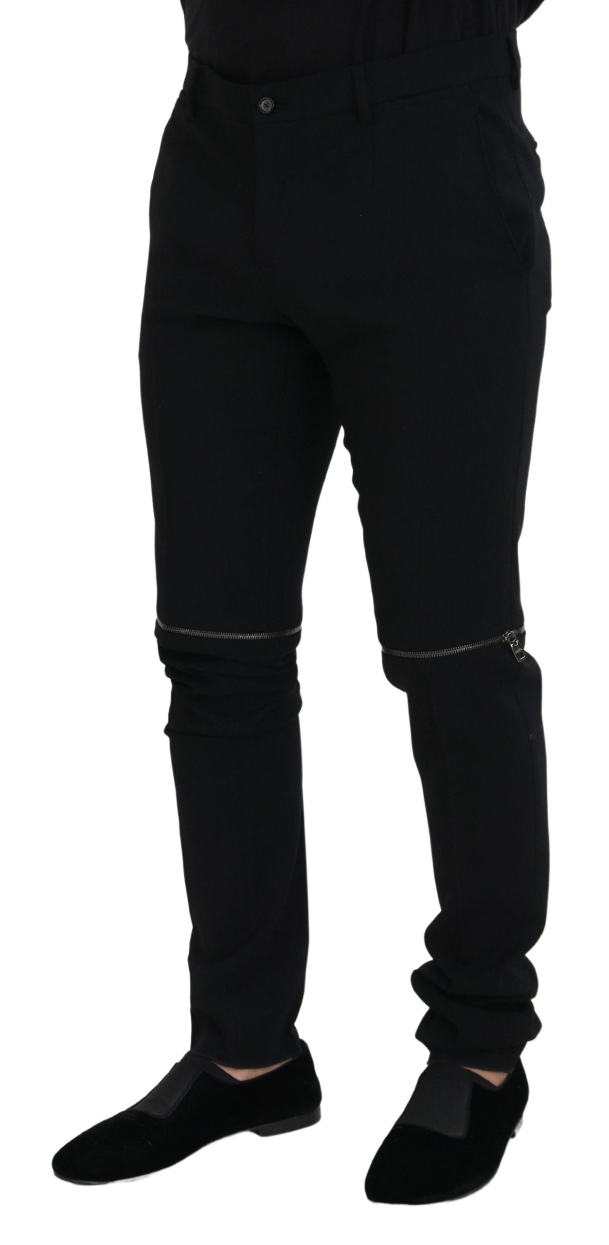 Dolce &amp; Gabbana Elegant Black Wool Pants