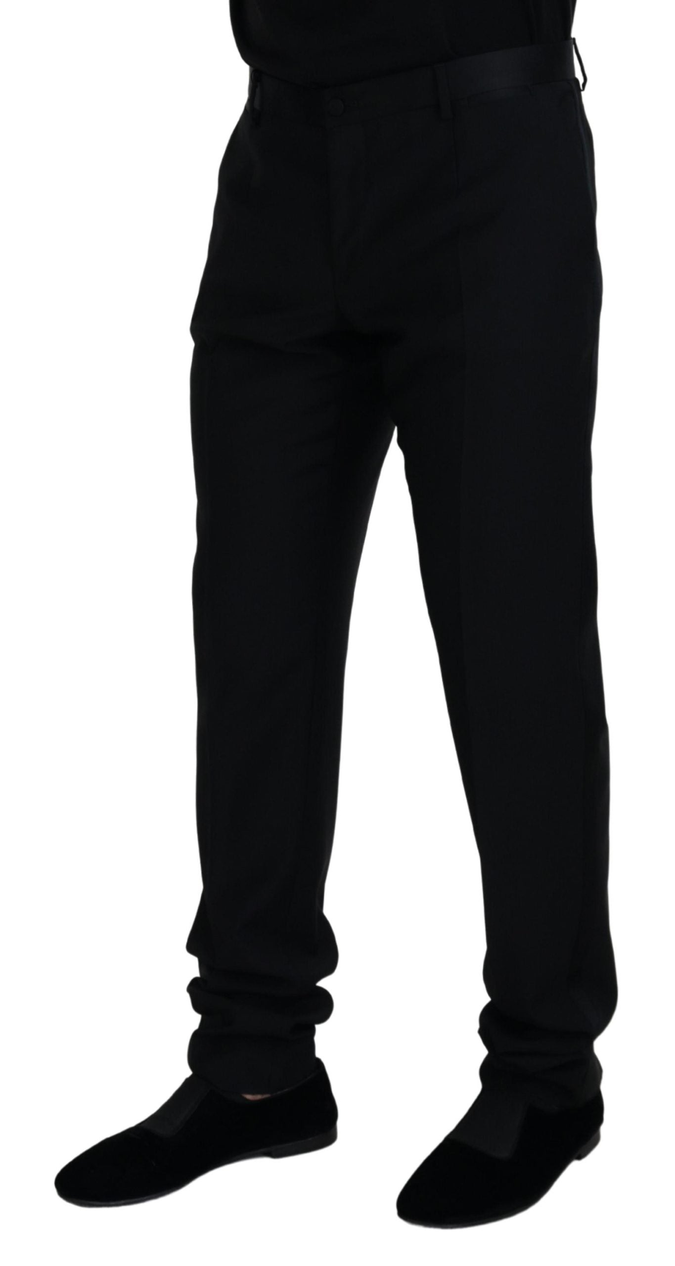 Dolce &amp; Gabbana Elegant black trousers made of virgin wool blend