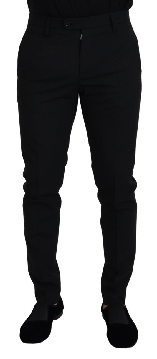 Dolce &amp; Gabbana Elegant black wool blend trousers