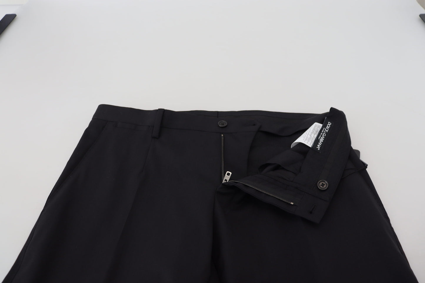 Dolce &amp; Gabbana Elegant black wool blend trousers