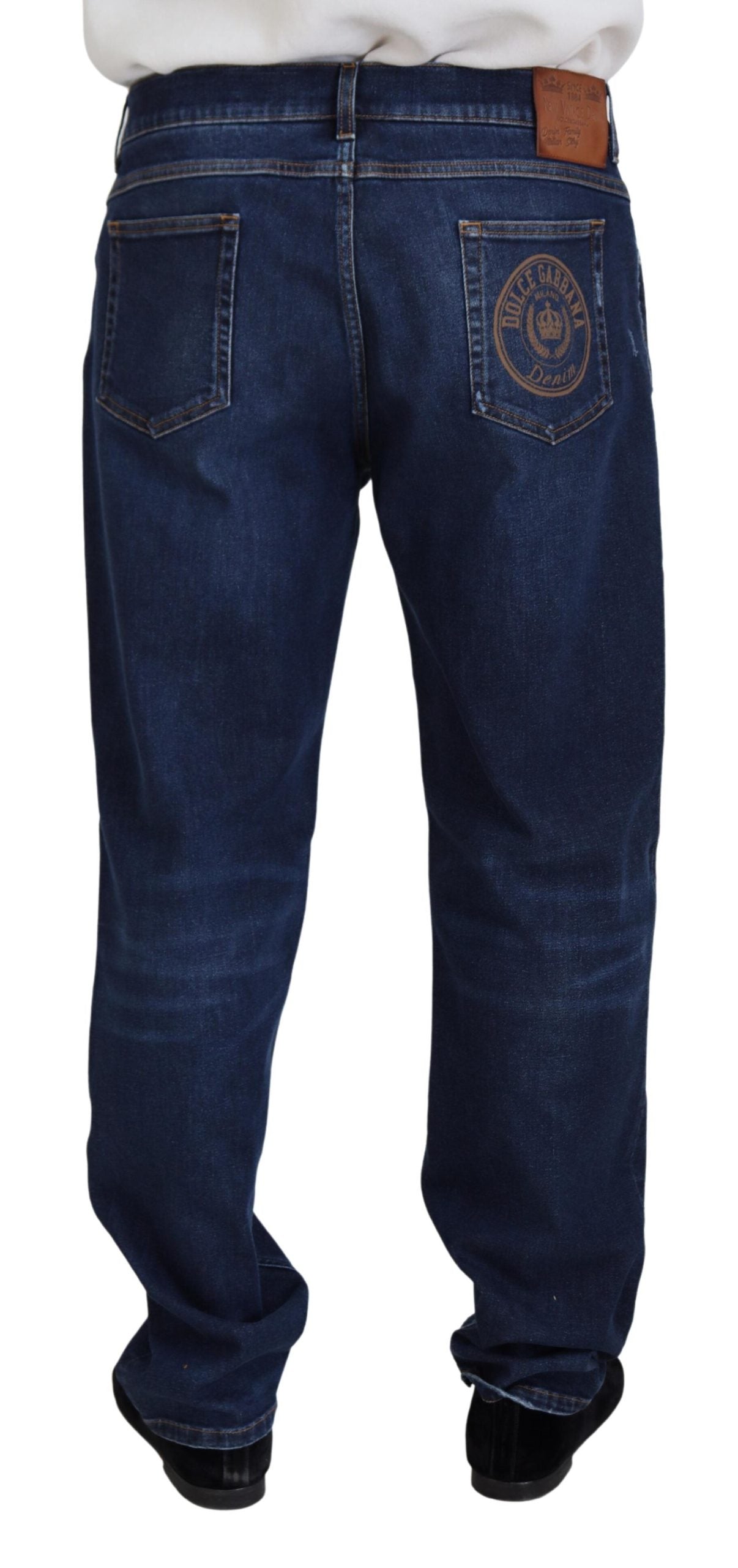 Dolce &amp; Gabbana Elegant blue washed denim trousers