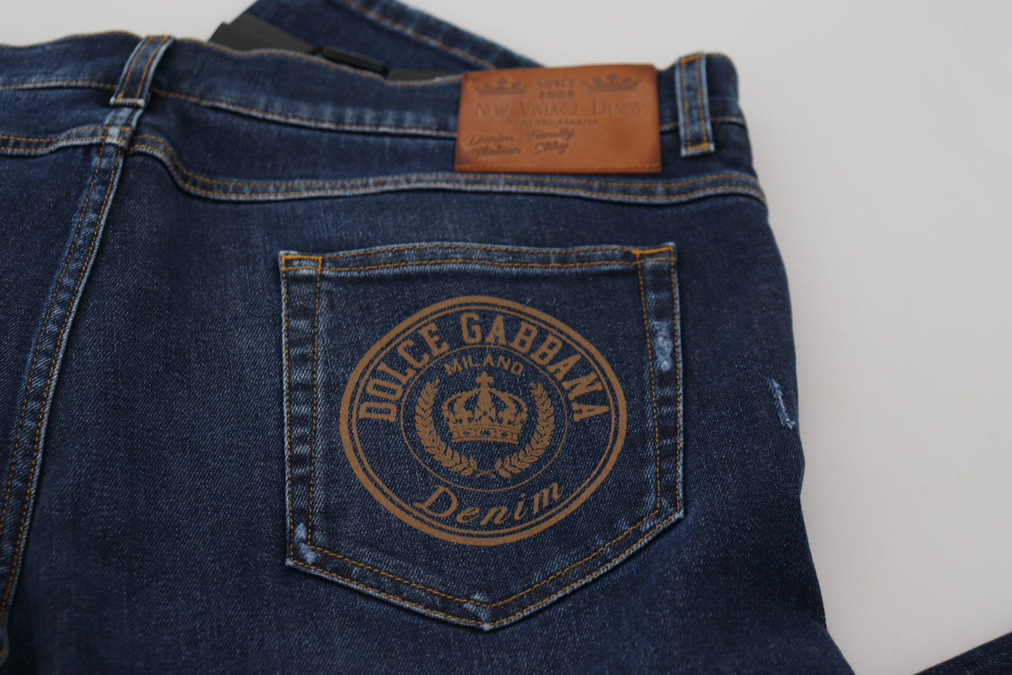 Dolce &amp; Gabbana Elegant blue washed denim trousers