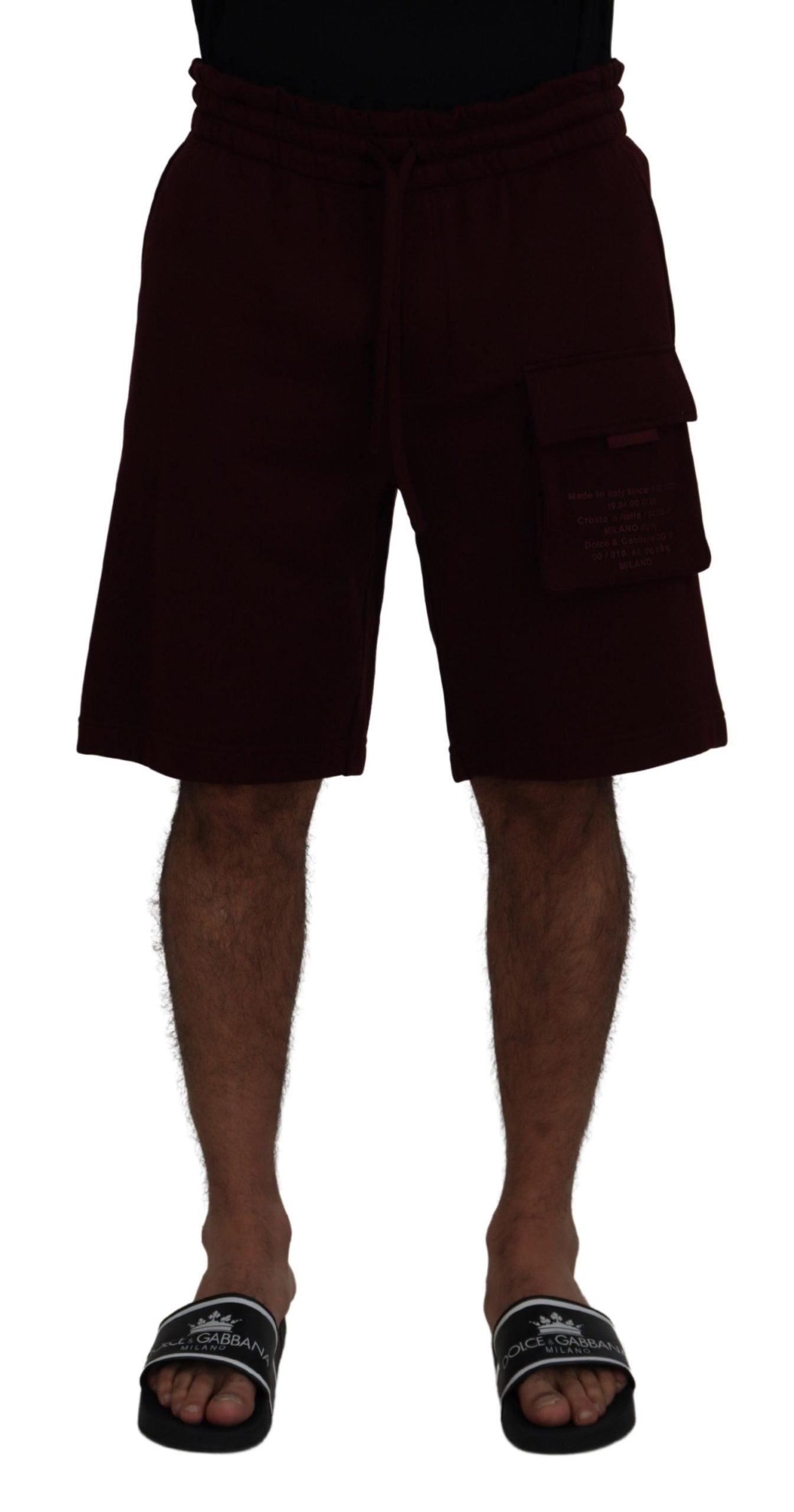 Dolce &amp; Gabbana Elegant maroon tailored shorts