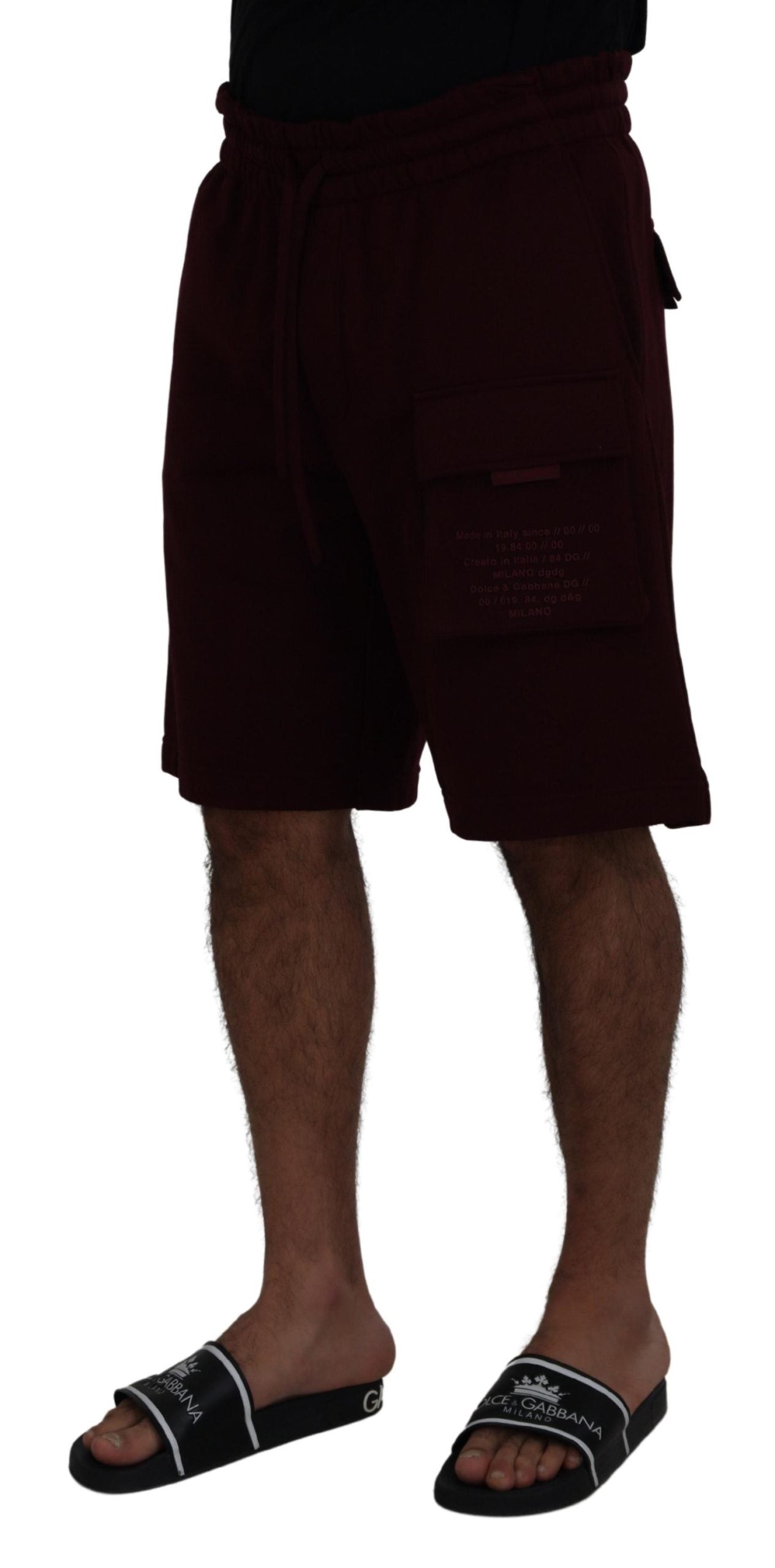 Dolce &amp; Gabbana Elegant maroon tailored shorts