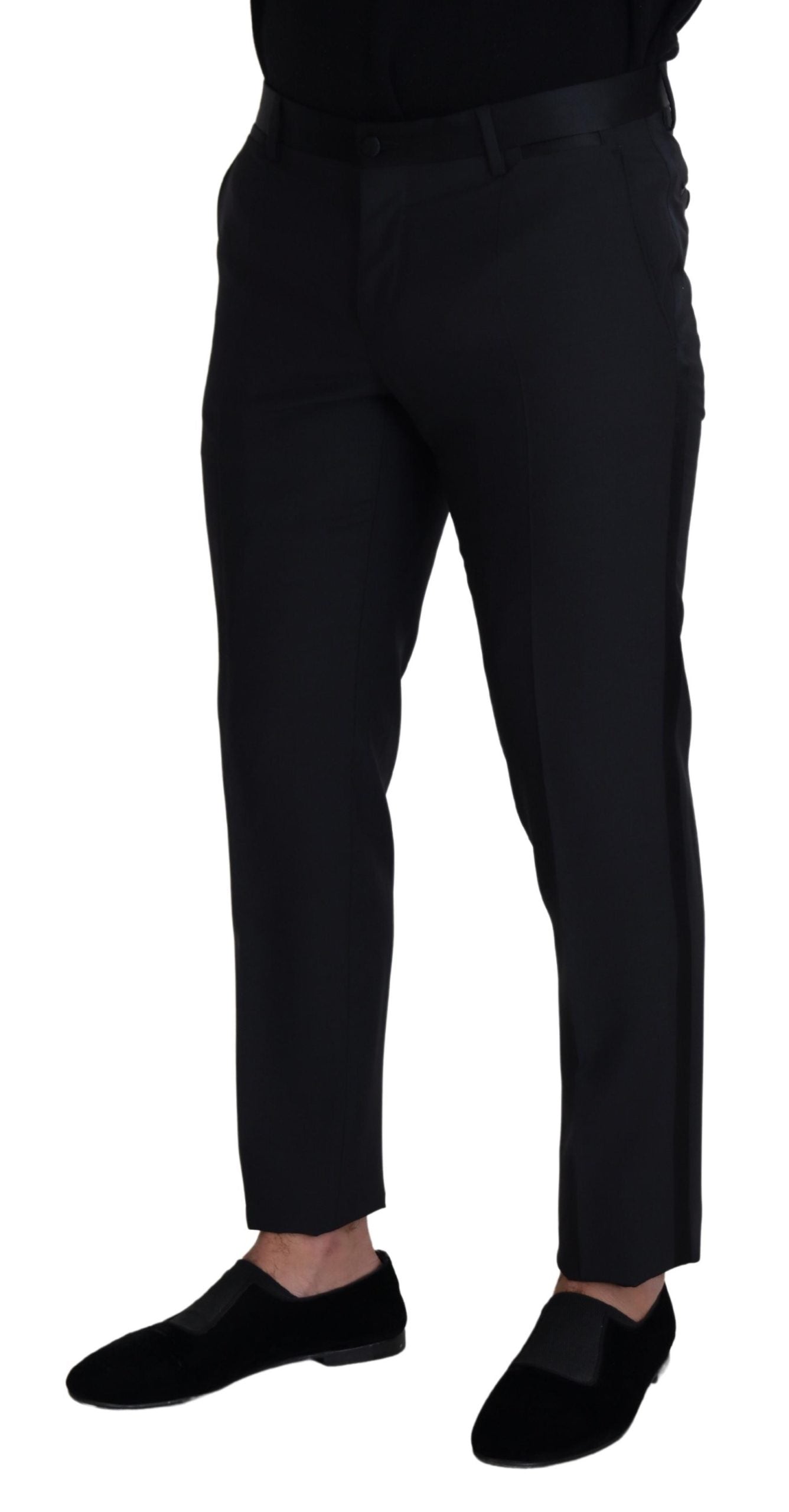 Dolce &amp; Gabbana Elegant black wool blend trousers