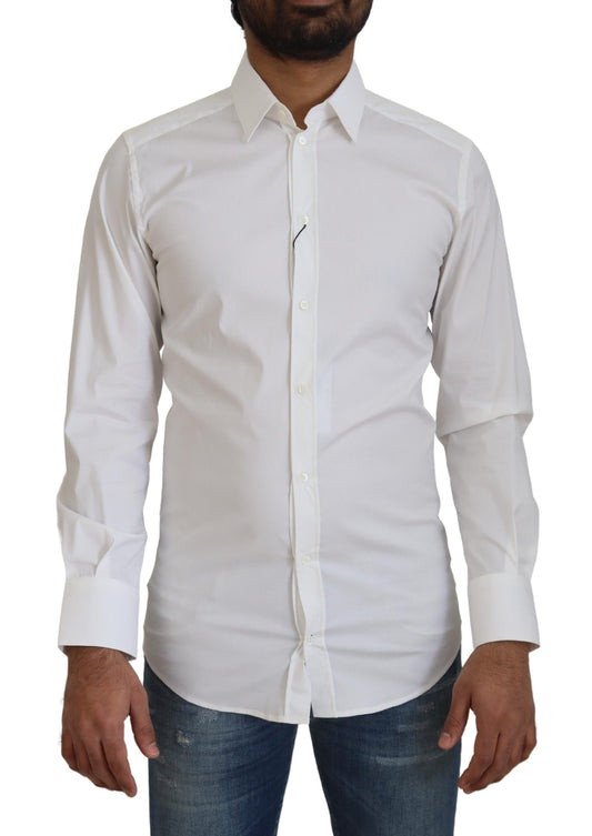 Dolce &amp; Gabbana Iridescent White Slim Fit Shirt