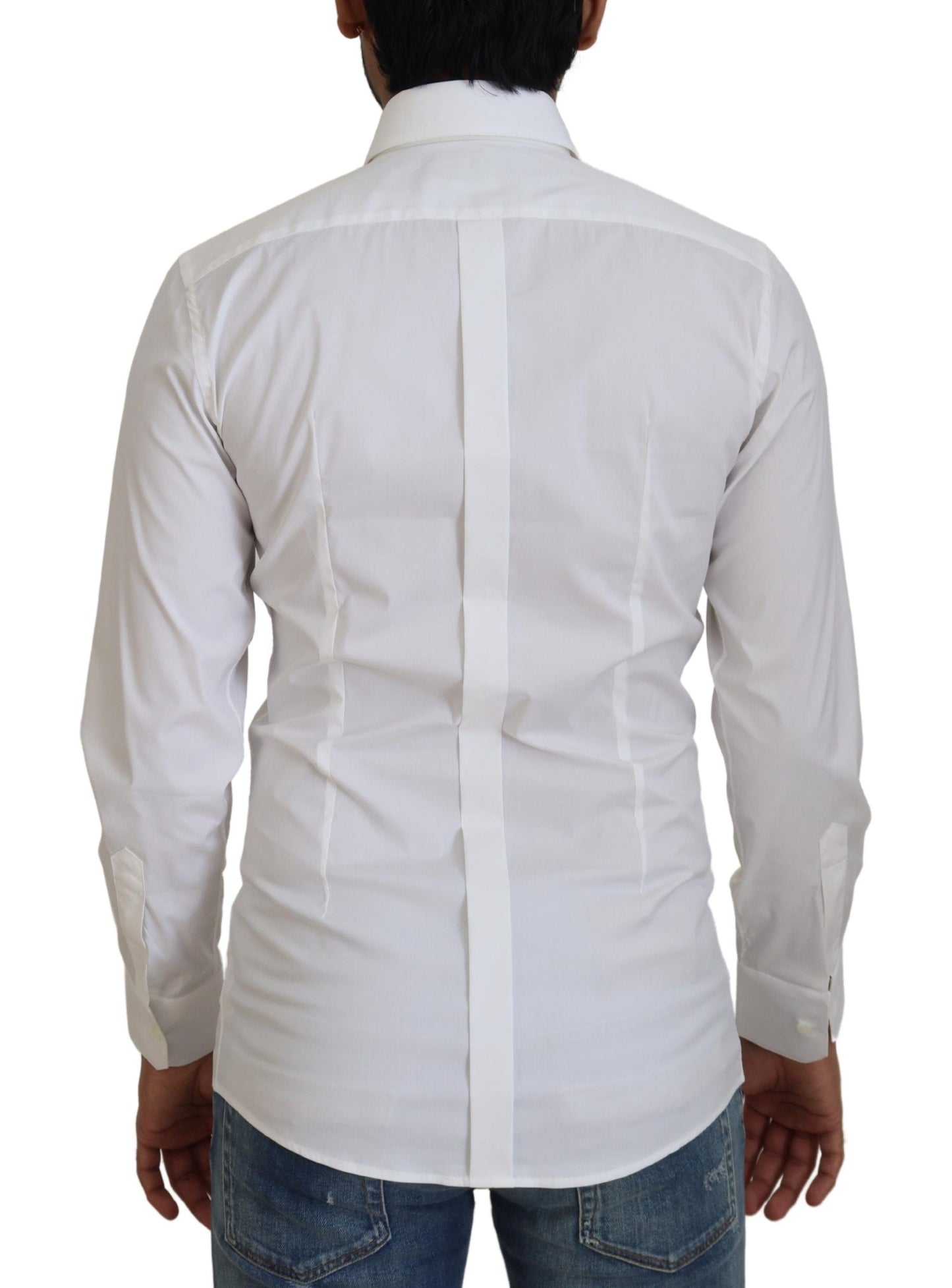 Dolce &amp; Gabbana Iridescent White Slim Fit Shirt