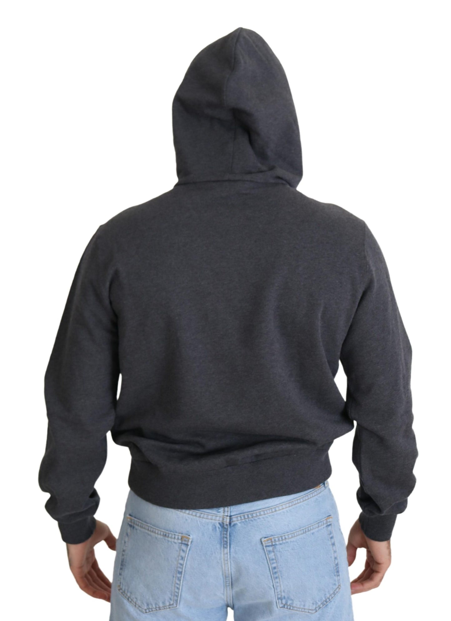 Dolce &amp; Gabbana Elegant hooded sweatshirt in grey cotton