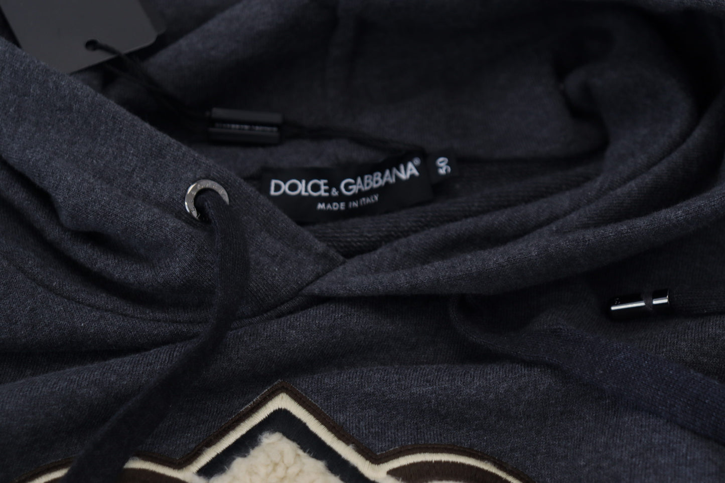 Dolce &amp; Gabbana Elegant hooded sweatshirt in grey cotton