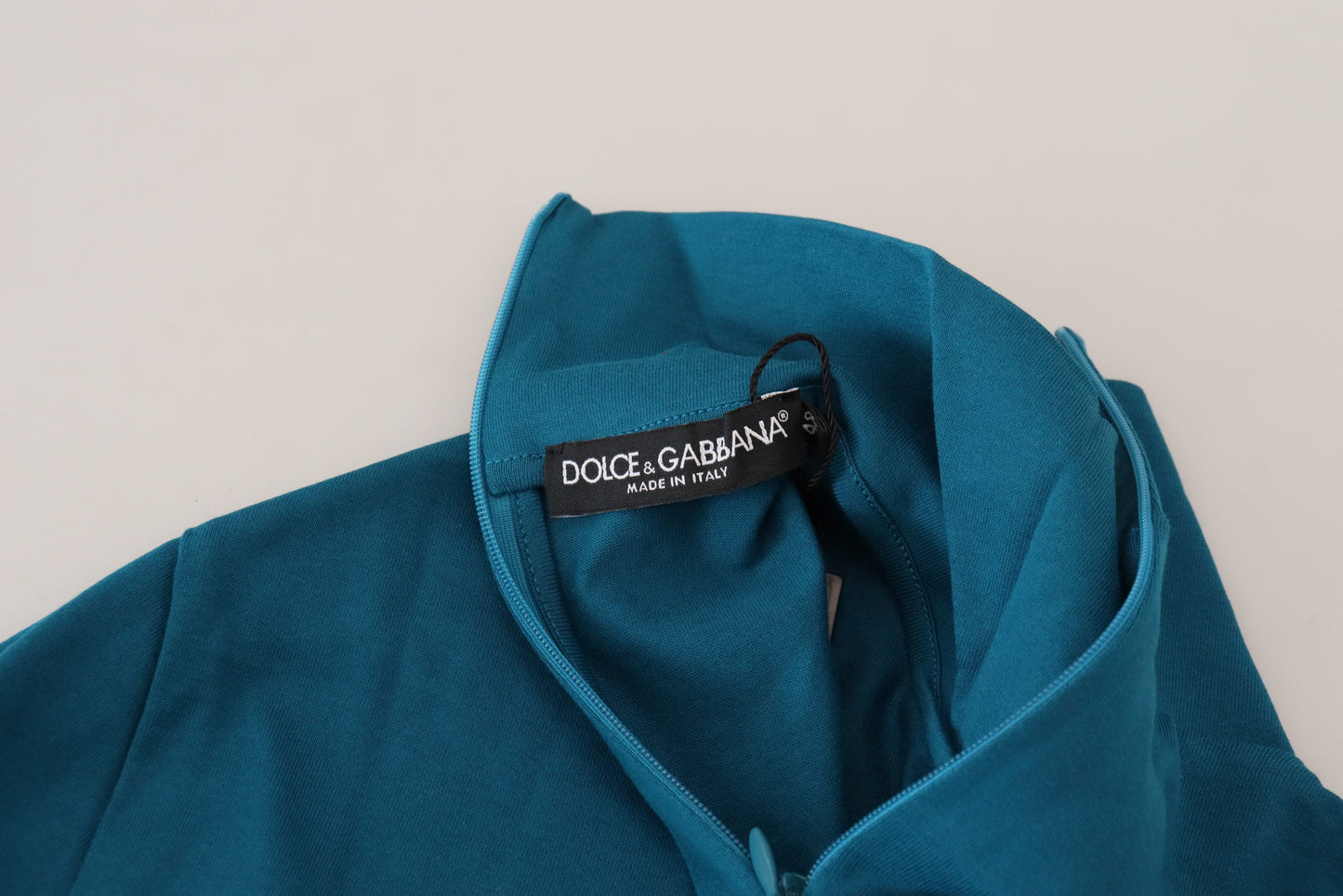 Dolce & Gabbana Eleganter blauer Pullover aus Baumwolle