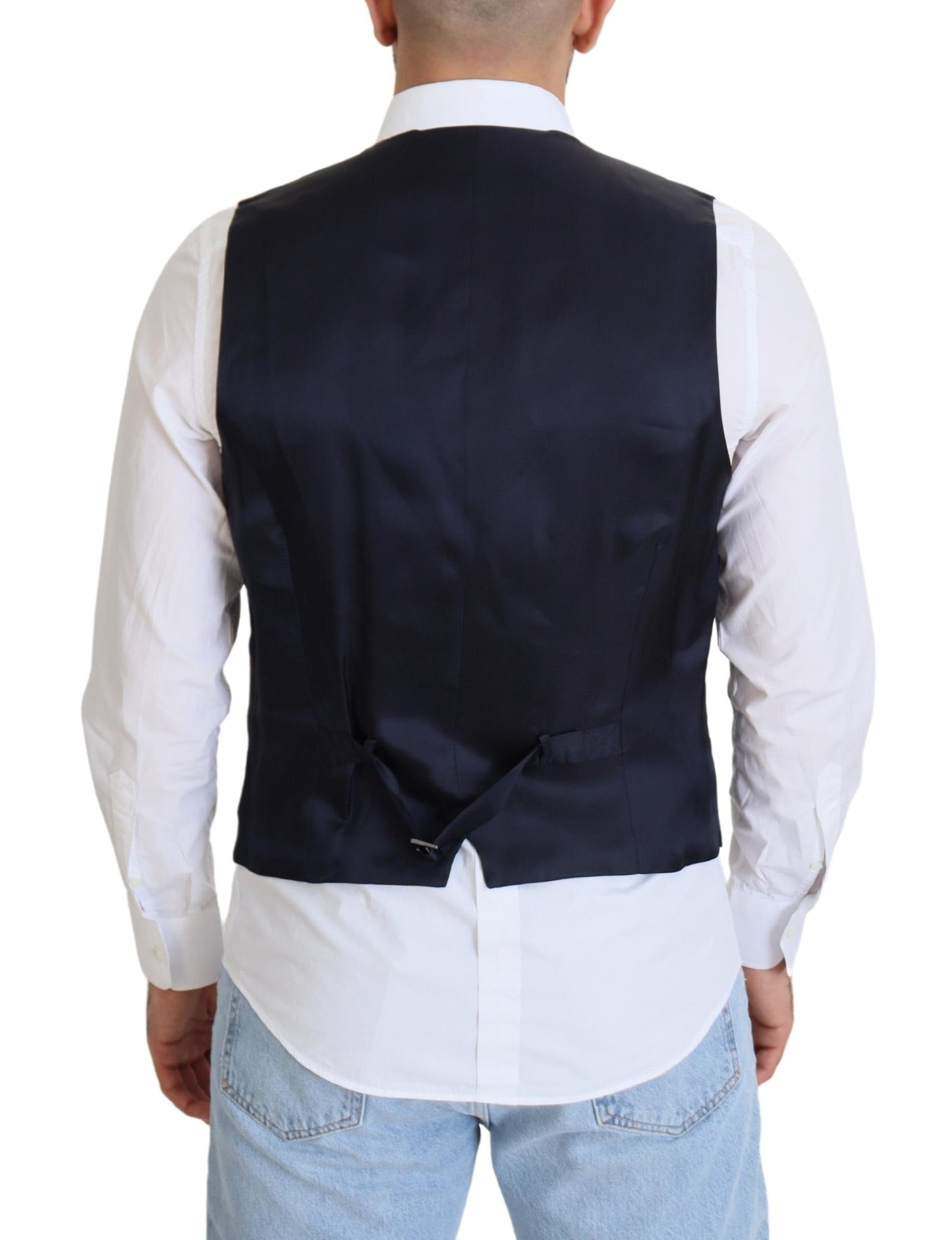 Dolce &amp; Gabbana Elegant dark blue vest for formal occasions