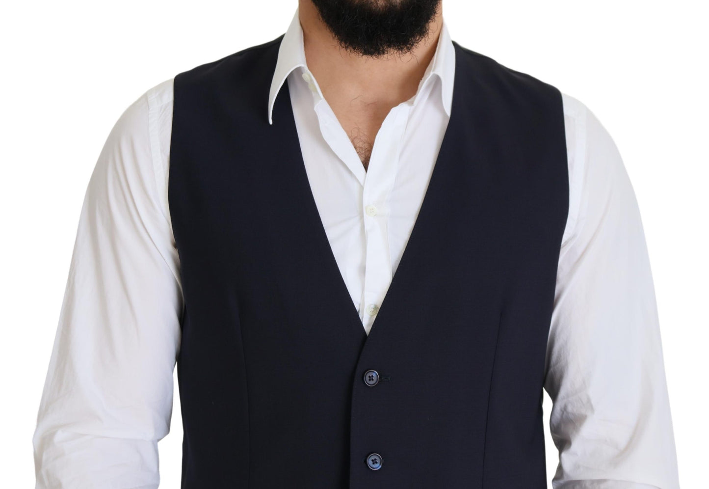 Dolce &amp; Gabbana Elegant dark blue vest for formal occasions