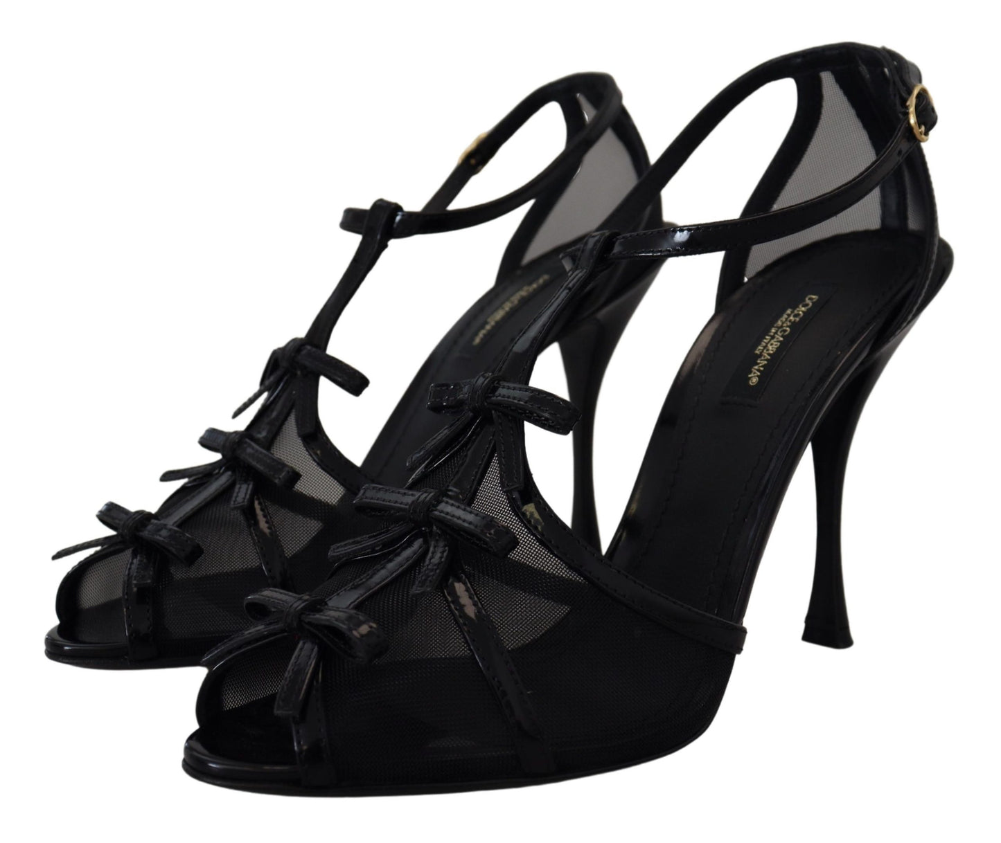 Dolce &amp; Gabbana Elegant black stiletto heeled sandals